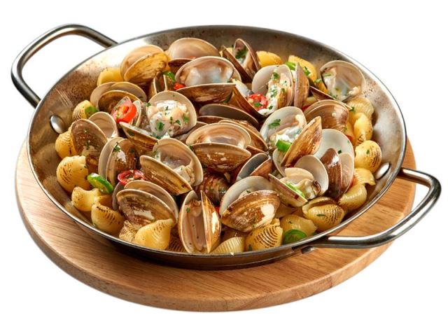 白酒蛤蜊貝殼烤麵-