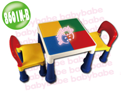BabyBabe 大象腳積木桌椅組-