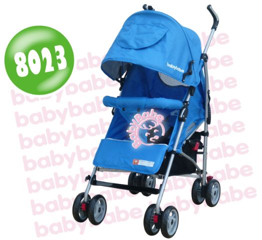 BabyBabe 加寬全罩平躺傘車–藍色-