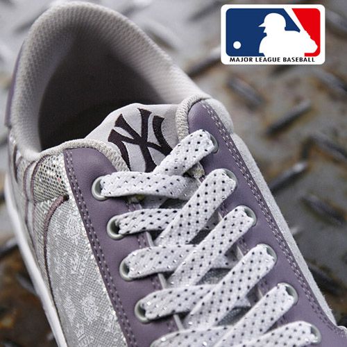 MLB大聯盟洋基~休閒運動板鞋紫色/灰色女款-