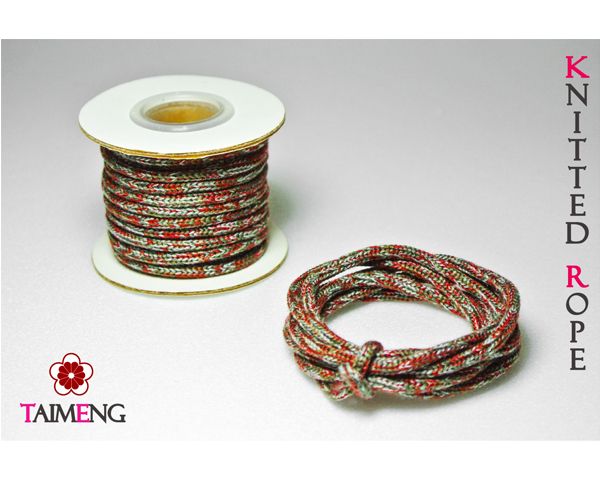 台孟牌 特殊配色針織繩 (編織、圓織帶、繩子、手飾配料、髮飾材料、縮口繩、束帶、飾品、手提繩、包裝、手工藝、吊繩)-