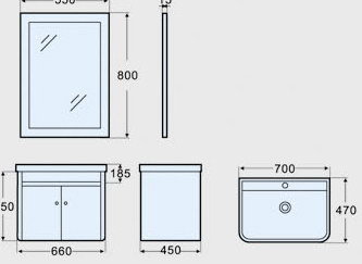 浴櫃_FC–157W–60 (60公分方型櫃)(不含龍頭、鏡子、置物架)-
