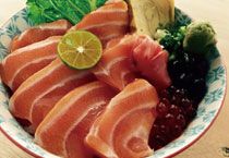 鮭魚丼飯-