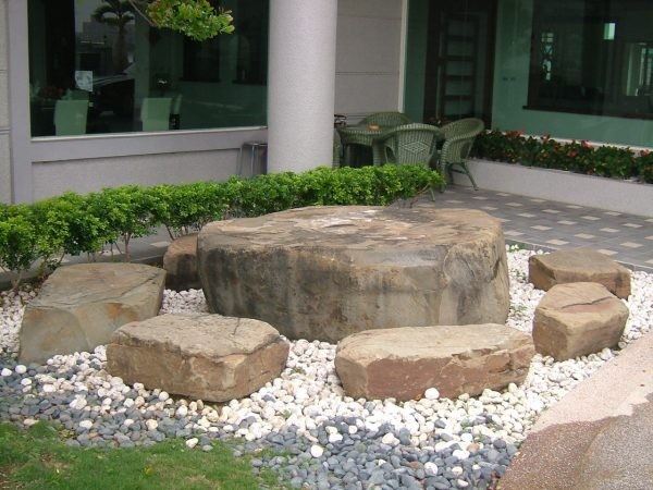 禪風砂岩石桌椅-筌盛石材有限公司(石材批發)