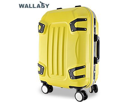 ABS變形金鋼鋁框行李箱(嫩黃色)