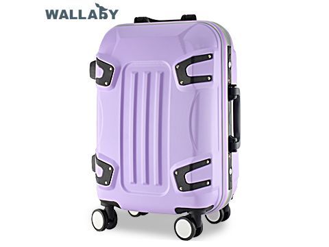 ABS變形金鋼鋁框行李箱(淡紫色)