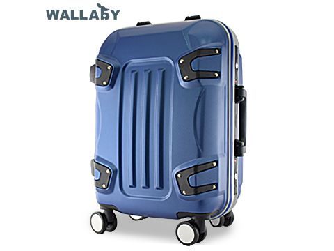 ABS變形金鋼鋁框行李箱(深藍)