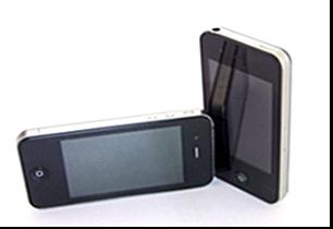 O166双模3.5寸触屏高仿4代双卡双待手机-