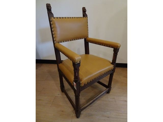 B13法國 百年雕刻古董椅-