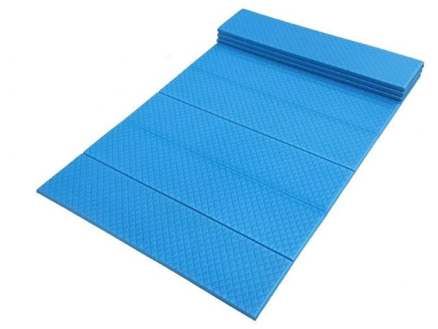 Blue Black Folding Yoga Mat-