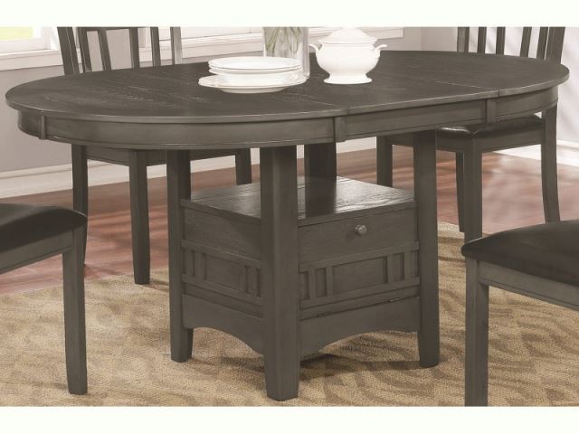 Lavon Dining Table With Extension Leaf Medium Grey-