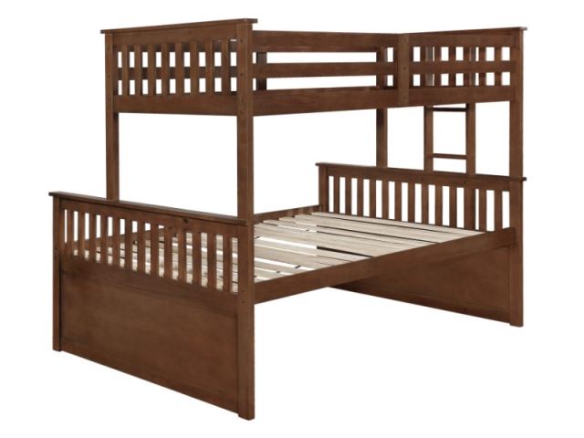 Atkin Weathered Walnut Twin XL-Over-Queen Bunk Bed