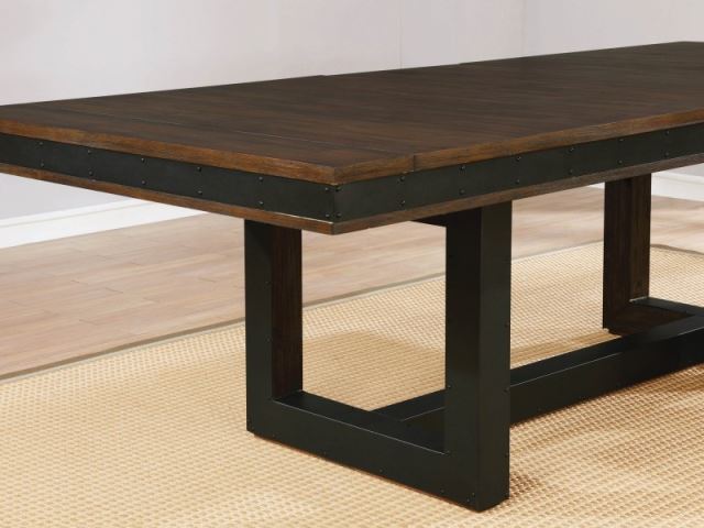 Scott Living Atwater Industrial Vintage Bourbon Dining Table-
