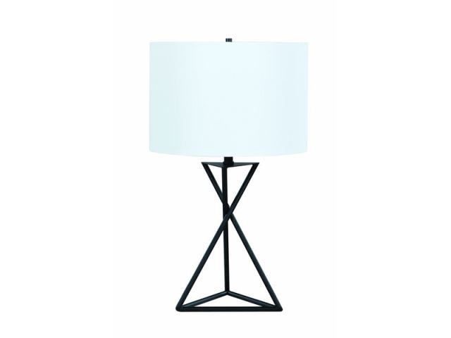 Drum Table Lamp White And Black-