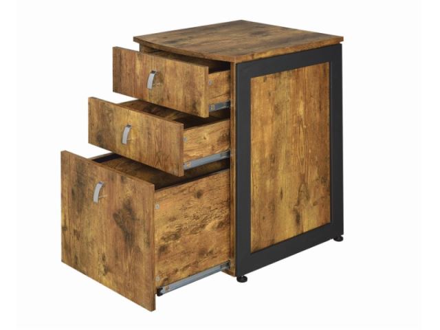 Estrella Industrial Antique Nutmeg File Cabinet