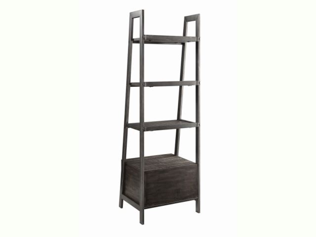 Scott Living Deponte Weathered Gunmetal Tapering Bookcase-