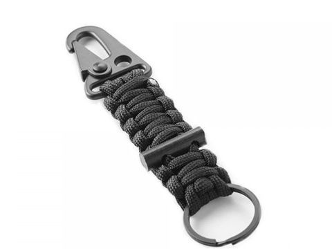 傘繩鑰匙圈 - 黑色