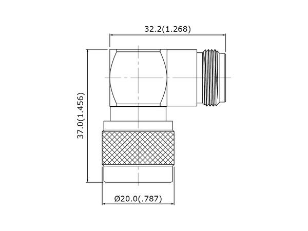 N RIGHT ANGLE PLUG - JACK ADAPTER-