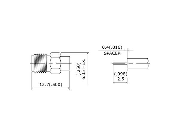 SMA 27G Straight Jack Solder For RG405/U(.085") Cable-