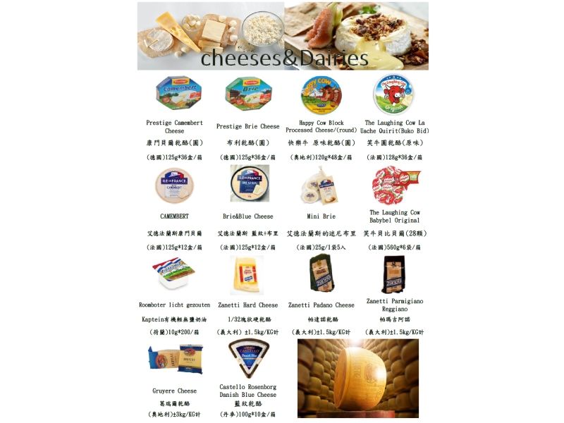 cheeses & Dairies-