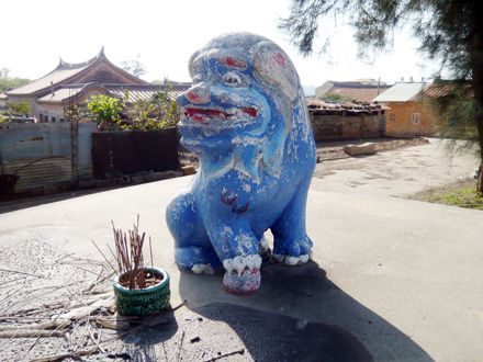 后水頭風獅爺(46公分，石雕、蹲距)