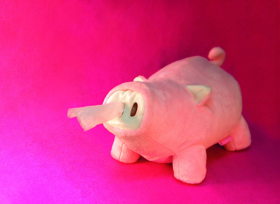 《luft》T. Pig圓筒衛生紙座(粉紅毛)-