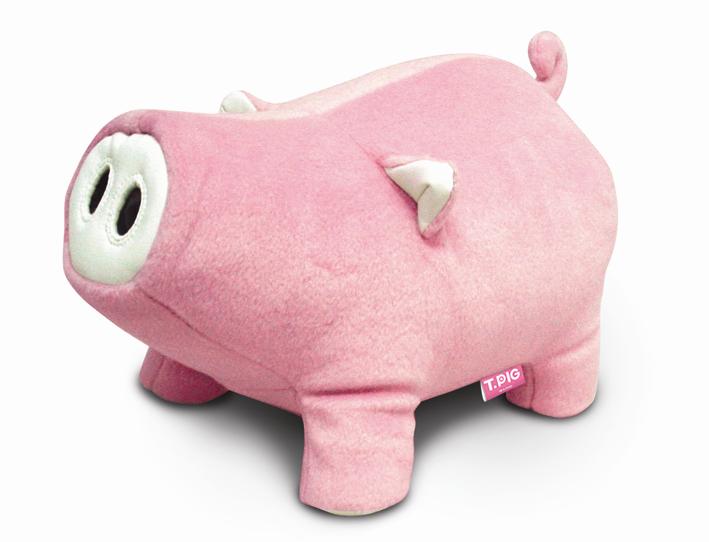 《luft》T. Pig圓筒衛生紙座(粉紅毛)