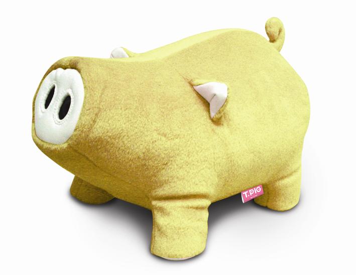 《luft》T. Pig圓筒衛生紙座(土黃色毛)