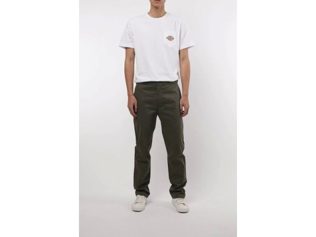 【Dickies Taiwan】WD812 低腰小直筒斜紋布工作長褲-