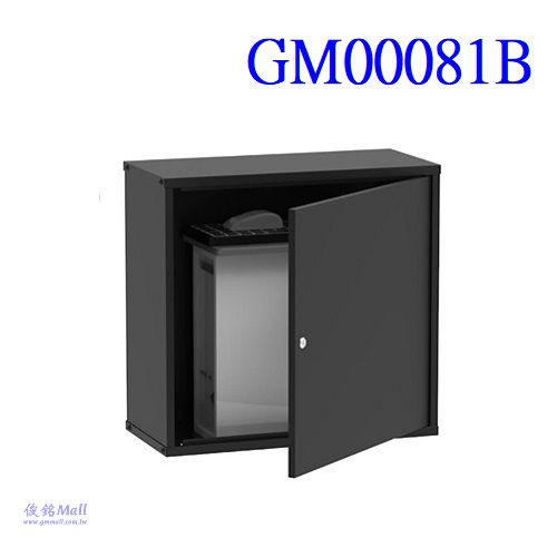 台灣製品 GM00081B PC/CPU伺服器機箱/工作站機櫃/收納置物箱;箱體有安全鎖裝置,具有散熱孔,可搭配於移動式電腦推車/移動式電視架
