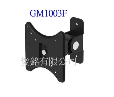 台灣製品,GM1003F 適用10~32吋手臂式液晶電腦螢幕架,可應用於鎖固軌道鋁擠金屬上,支臂可上下傾斜180度/左右擺動180度調整,螢幕可以水平360度旋轉,適用於自動化機台設備整合/安全監控