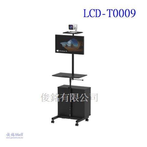 台灣製品,LCD-T0009 移動式電腦鍵盤螢幕推車,螢幕可180度上下傾斜,左右旋轉及360度水平旋轉,遠距看護推車,伺服器工作站,應用於移動式自動化設備控制桌,機房推車,物流倉儲盤點,工具機推車-