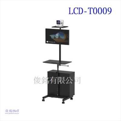 台灣製品,LCD-T0009 移動式電腦鍵盤螢幕推車,螢幕可180度上下傾斜,左右旋轉及360度水平旋轉,遠距看護推車,伺服器工作站,應用於移動式自動化設備控制桌,機房推車,物流倉儲盤點,工具機推車
