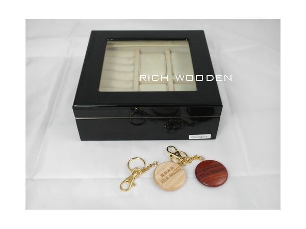玻璃上蓋手錶盒(四只)-富群木品有限公司