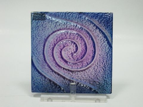 旋繞–藍色系(15x15)窯燒玻璃