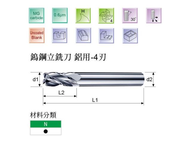 鋁用 鎢鋼銑刀-