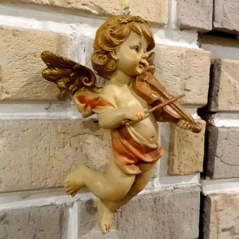 樂器天使–小提琴(義大利.樂器.提琴.邱比特.天使.吊飾.與IKIA風格相似)-