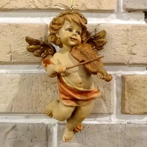 樂器天使–小提琴(義大利.樂器.提琴.邱比特.天使.吊飾.與IKIA風格相似)