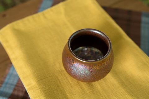 曜變黃金天目鬱金香紅酒杯 Yohen Golden Tenmoku Tulip Wine Glass-