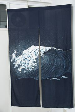 汪洋系列 - 藍蠟染門簾 The Wave – Indigo Fabric Dividers-