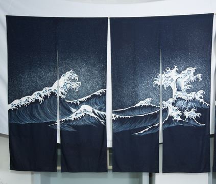 汪洋系列 - 藍蠟染門簾 The Wave – Indigo Fabric Dividers-