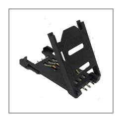 SIM Card Holder 6PIN SIM Card Hinge Type 6 pin with post