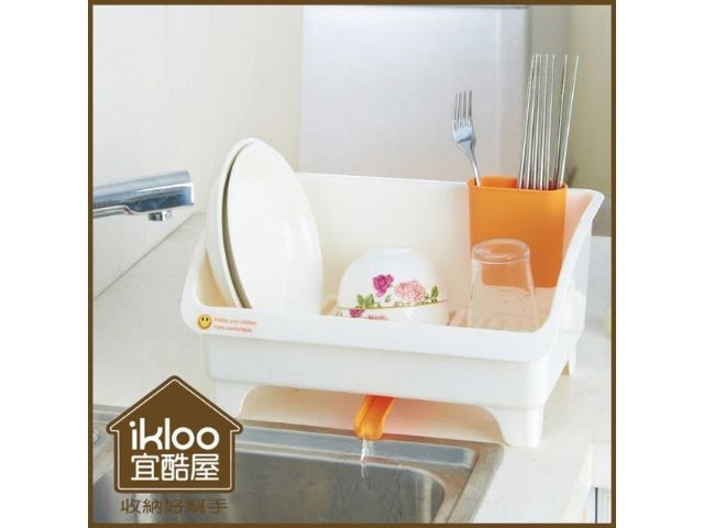 【ikloo】日系瀝水碗盤架-