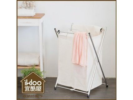 【ikloo】附蓋髒衣收納籃/洗衣籃 (單格)-