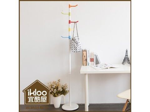 【ikloo】繽紛旋轉衣帽架-