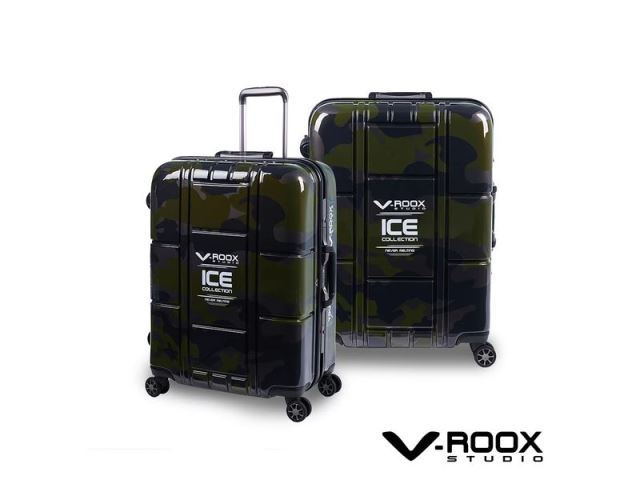 迷彩綠 時尚迷彩行李箱 硬殼鋁框旅行箱-
