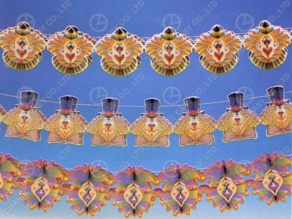 Clown Printed Ribbon Honeycomb Decoration-
