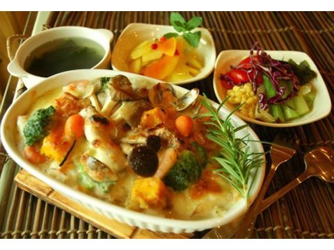 杏鮑野菇焗烤雞肉飯(麵)-