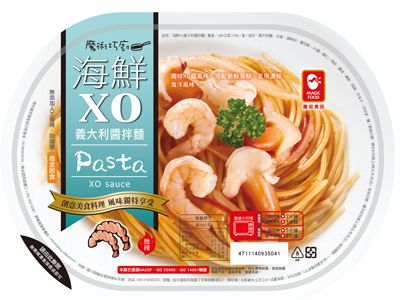 《魔術巧廚》海鮮XO義大利醬拌麵380g(附微波盒)-魔術食品工業股份有限公司