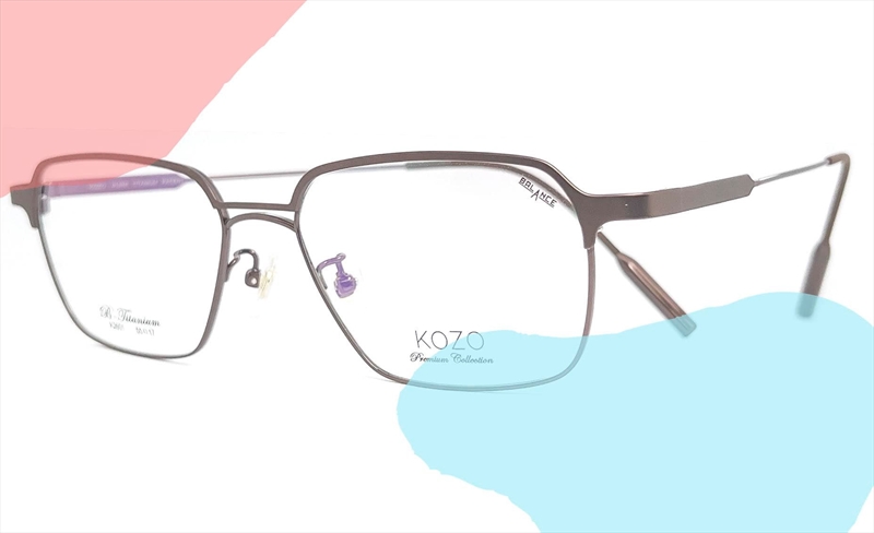 日本KOZO 純鈦平衡鏡框-大眼睛眼鏡(華慶眼鏡行)